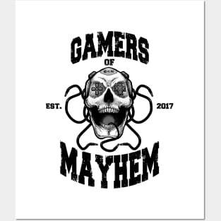 Gamers of Mayhem (black) Posters and Art